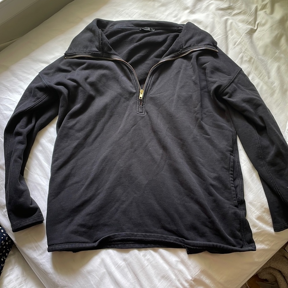 Black JCrew Quarter Zip